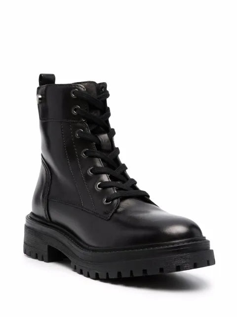 Geox low heel lace-up boots