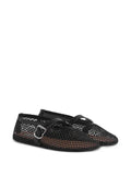 Alaïa ballet flats in fishnet