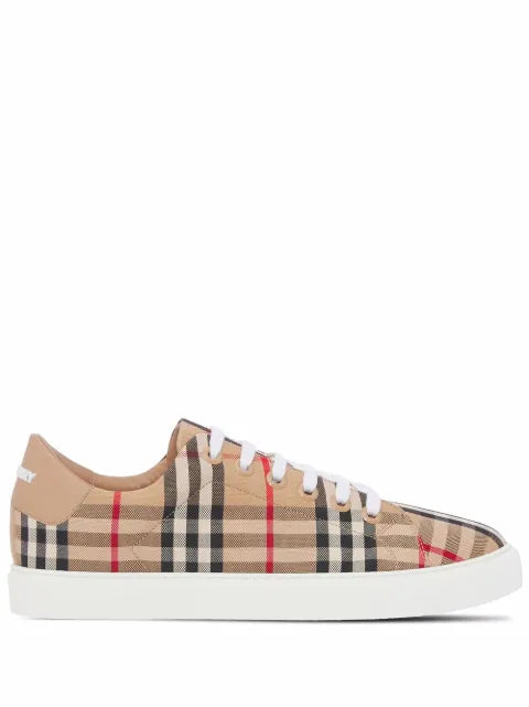Burberry Check and leather sneakers