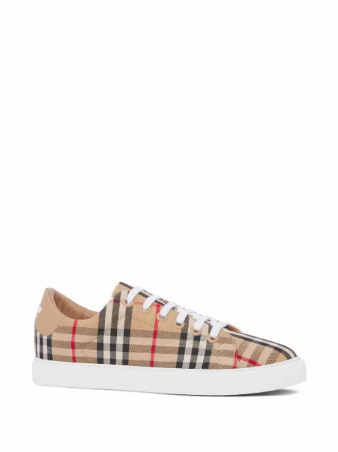 Burberry Check and leather sneakers
