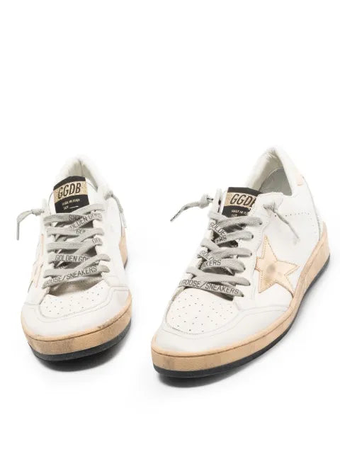 Golden Goose Ball Star trainers with gold star and heels tab
