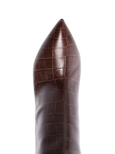 Paris Texas 115mm crocodile-effect knee boots