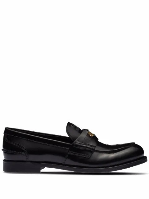 Miu Miu brushed leather penny loafers