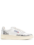 Autry Medalist metallic-leather sneakers