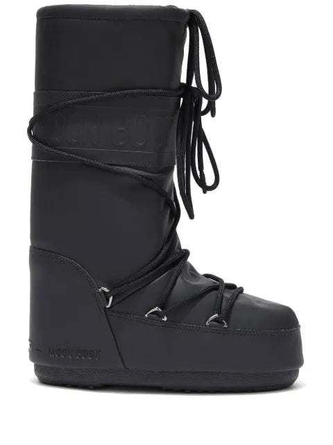 Moon Boot Icon black rubber boots