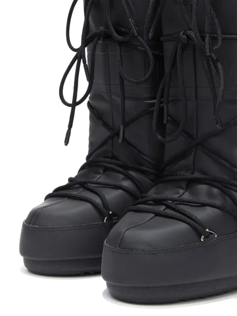 Moon Boot Icon black rubber boots