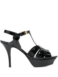 Saint Laurent Tribute platform sandals in patent leather