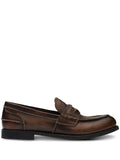 Miu Miu Vintage-effect leather penny loafers
