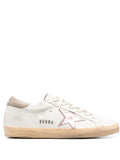 Golden Goose Super-Star trainers in white nappa with pink metallic leather star