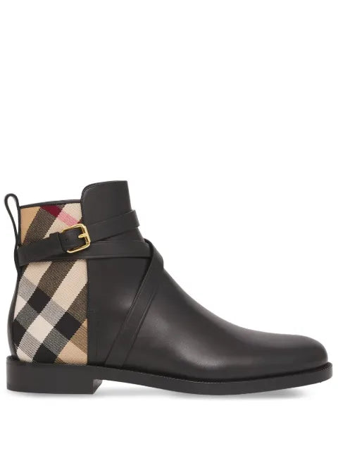 Burberry Check and leather boots