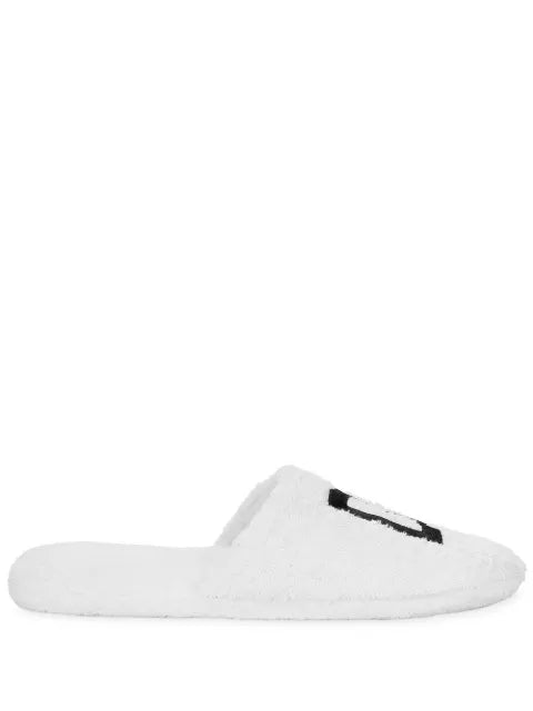 Dolce & Gabbana embroidered-logo cotton slippers