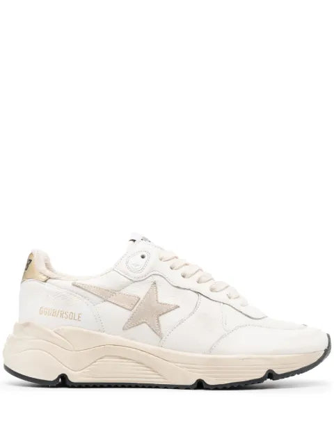 Golden Goose logo-print leather sneakers