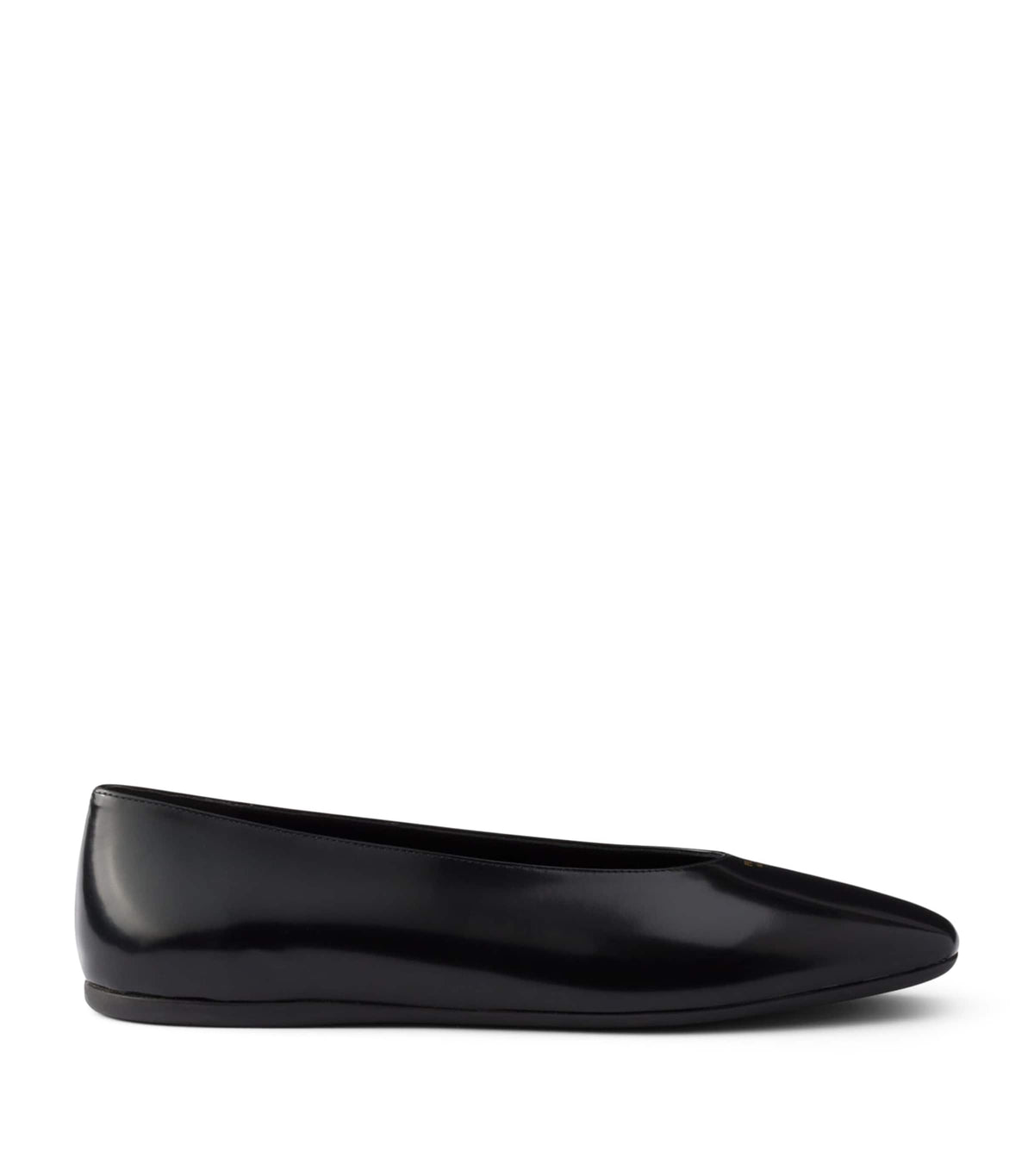 Prada Leather Logo Ballet Flats