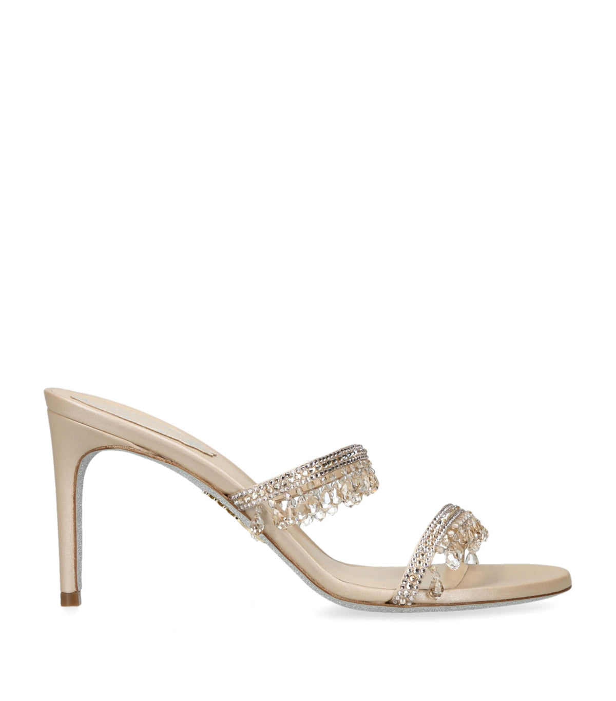 René Caovilla Leather Chandelier Mules 80