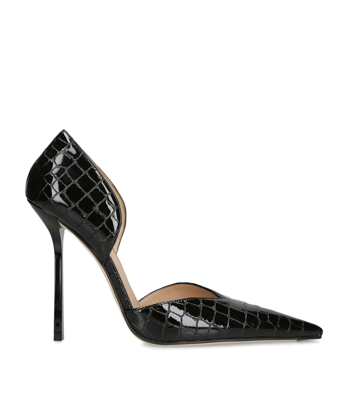 Victoria Beckham Patent Leather Angle D'Orsay Heeled Pumps 115