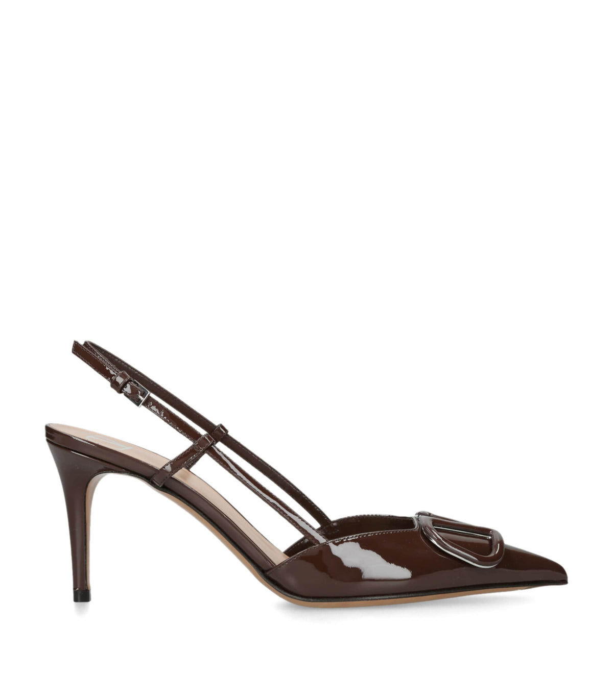 Valentino Garavani Patent Leather VLogo Slingback Pumps 80