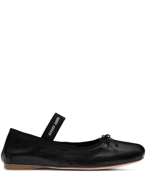 Miu Miu leather ballerinas