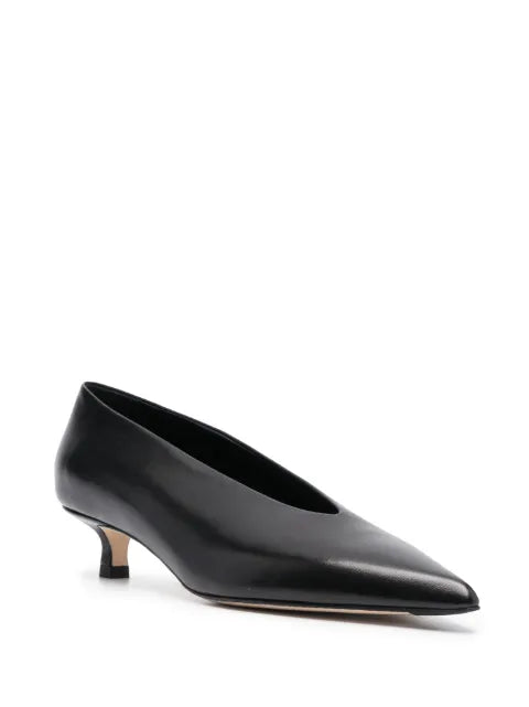 Aeyde Clara pointed-toe kitten-heel pumps