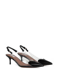 Alaïa LE CŒUR patent-calf leather slingback pumps