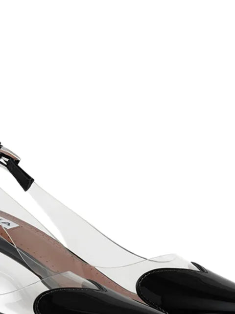 Alaïa LE CŒUR patent-calf leather slingback pumps