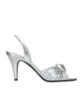 Valentino Garavani Metallic Leather Royal Slingback Heels 85