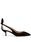 Aquazzura bow-tie suede pumps