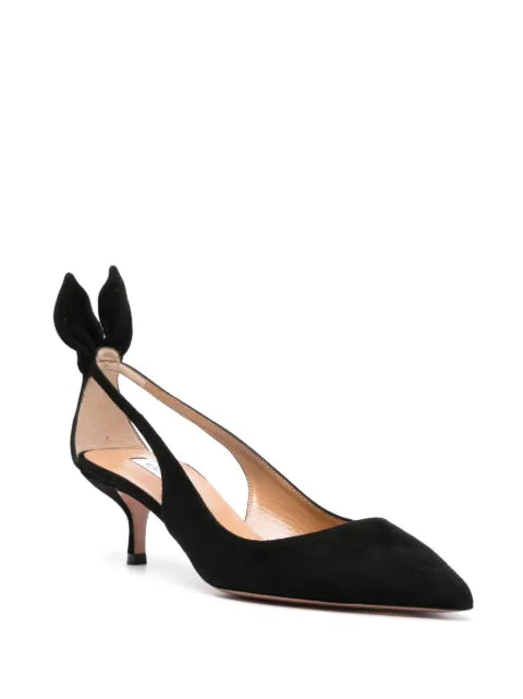 Aquazzura bow-tie suede pumps