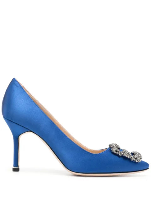 Manolo Blahnik Hangisi 90mm satin pumps