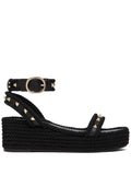Valentino Garavani Rockstud flatform sandals in calfskin 45mm