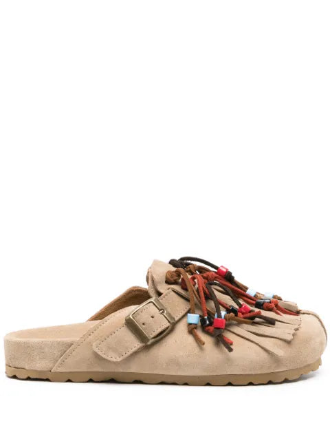 Scarosso Gea bead-detail mules