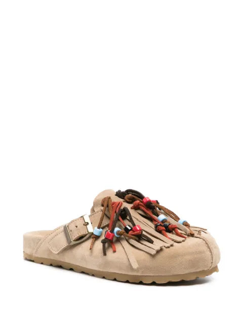 Scarosso Gea bead-detail mules