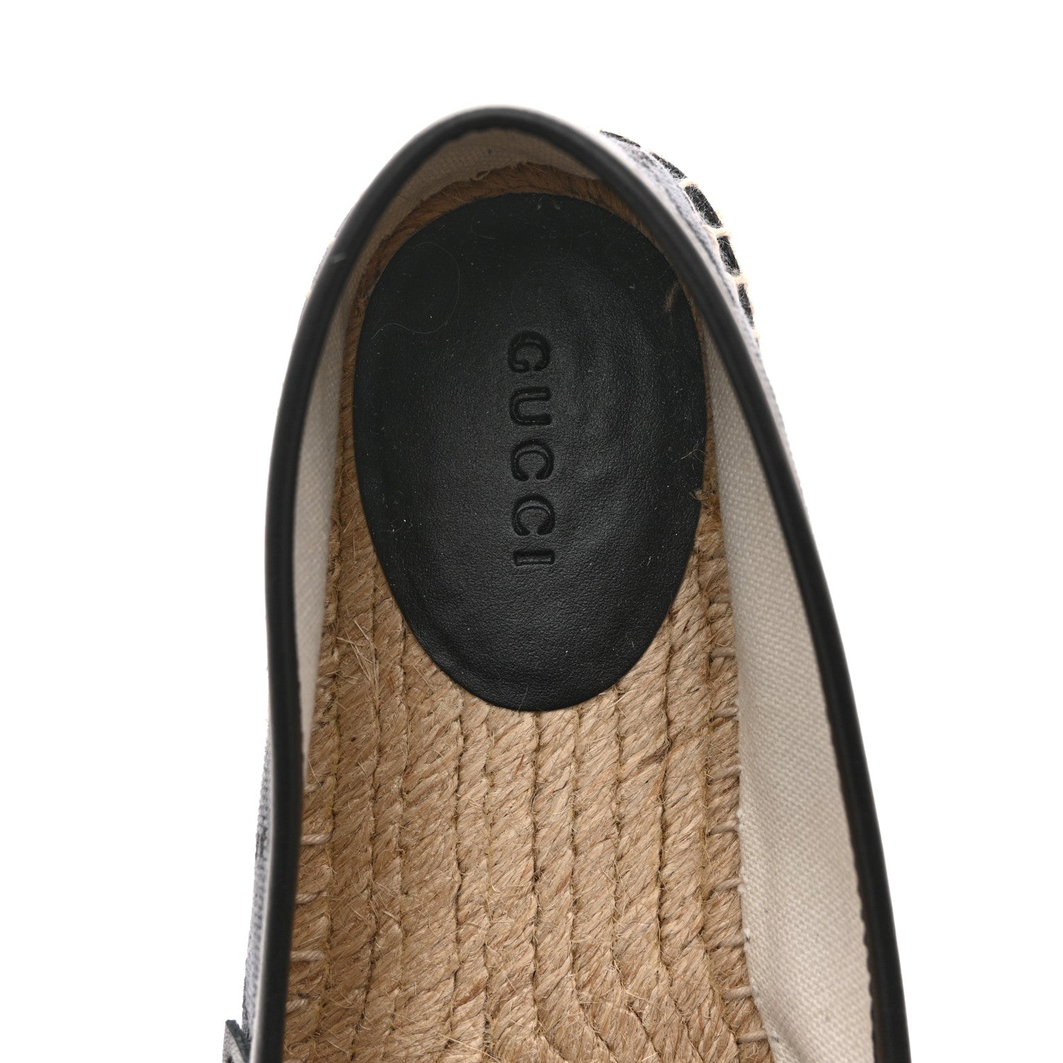 GUCCI MONOGRAM CANVAS ESPADRILLES BLACK