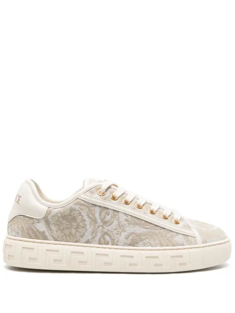 Versace Greca jacquard canvas sneakers