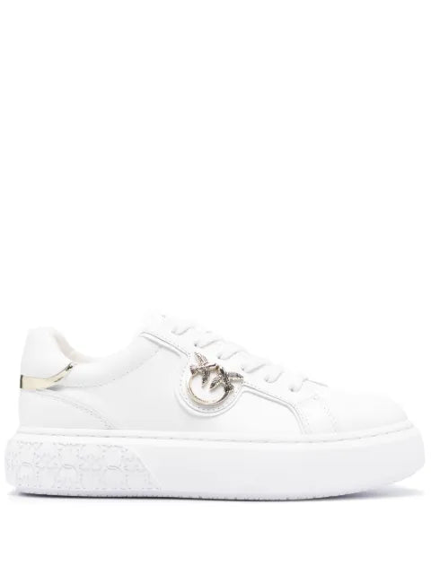 PINKO high-soled flatform sneakers with metal logo