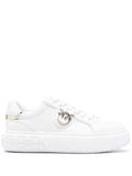 PINKO high-soled flatform sneakers with metal logo