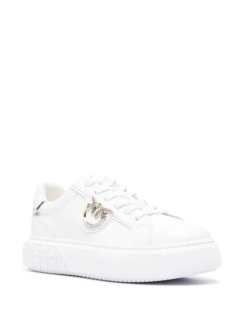PINKO high-soled flatform sneakers with metal logo