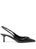 Prada leather slingback pumps
