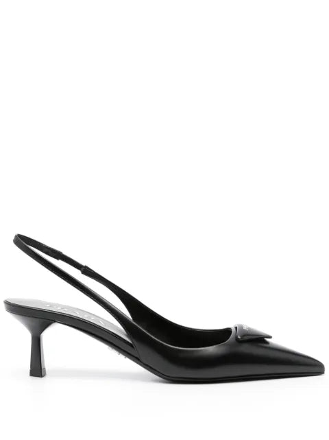 Prada leather slingback pumps