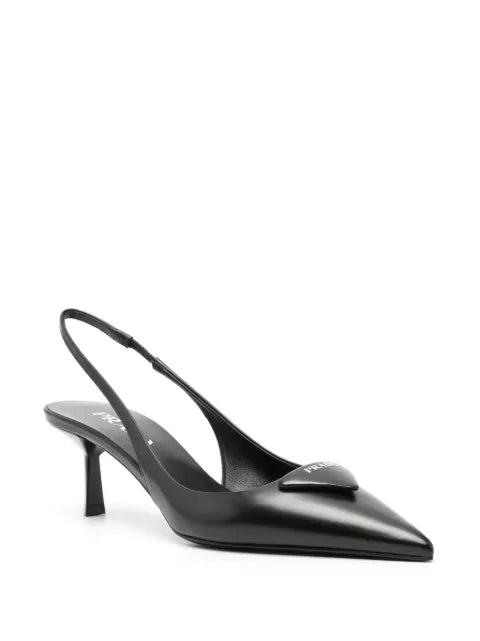 Prada leather slingback pumps