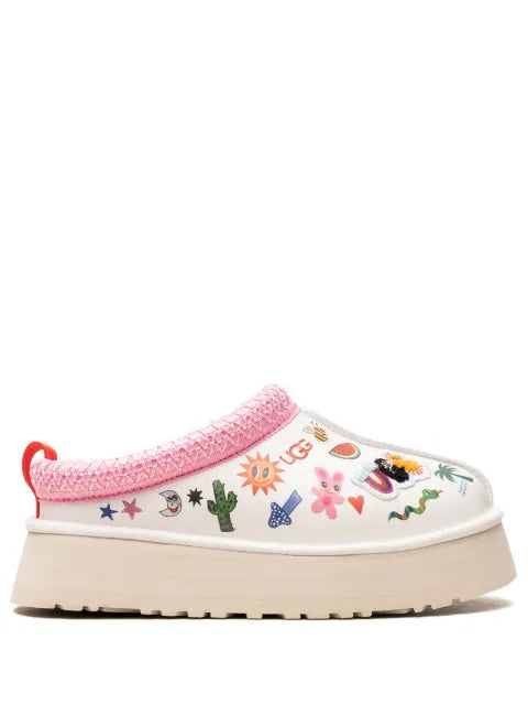 UGG Tazz Pop Sketch "White" slippers