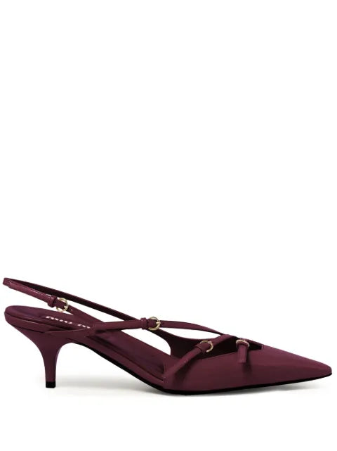Miu Miu patent leather slingbacks with buckles