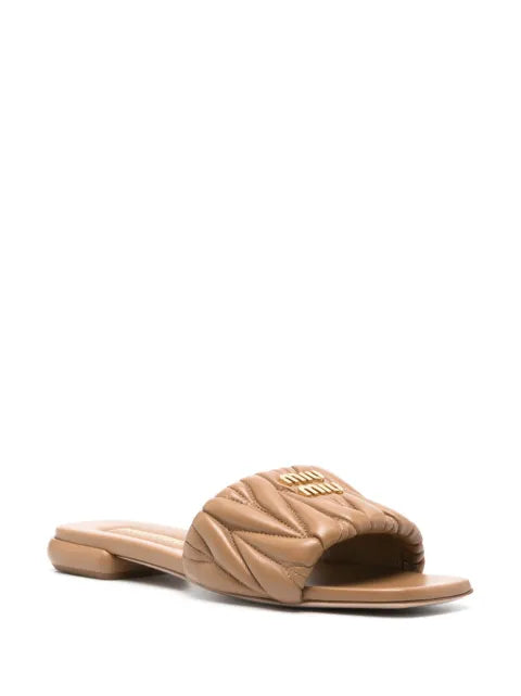 Miu Miu leather slippers