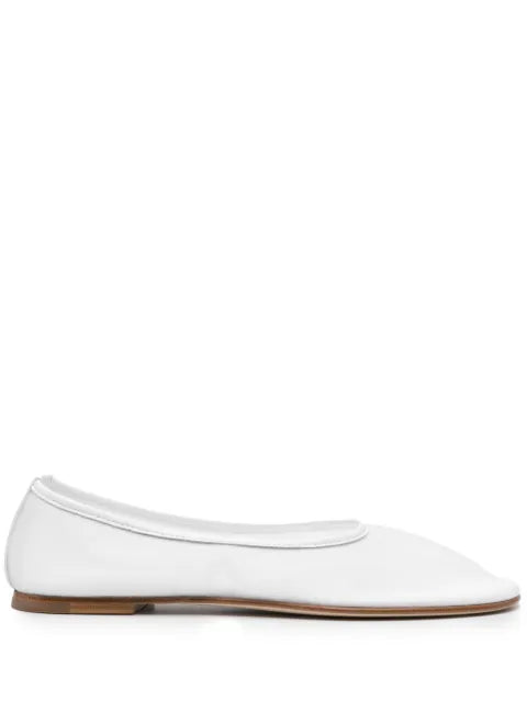 Dear Frances Balla mesh ballet flats in white