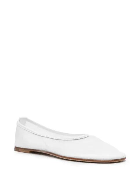 Dear Frances Balla mesh ballet flats in white