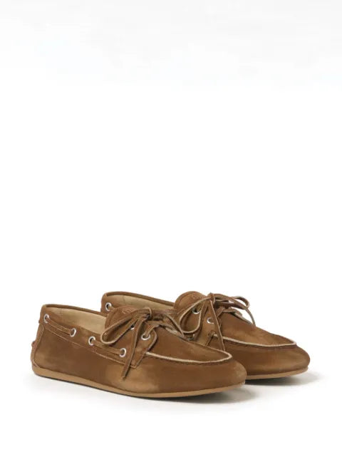 Miu Miu faded suede deck shoes