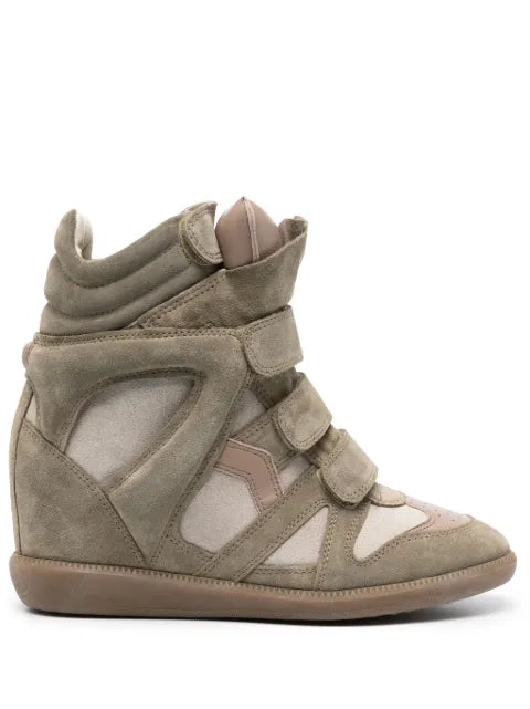 ISABEL MARANT Bekett leather wedge sneakers