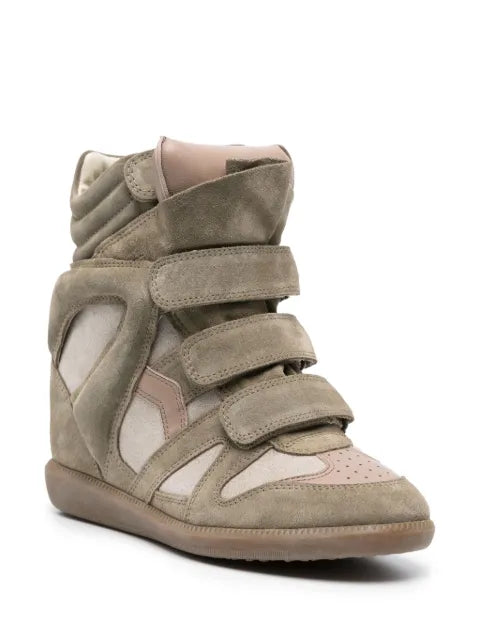 ISABEL MARANT Bekett leather wedge sneakers
