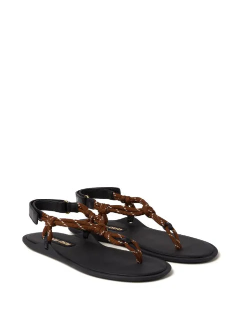 Miu Miu cord-strap leather sandals