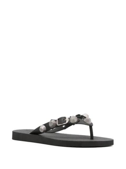 Balenciaga Cagole thong sandals in black