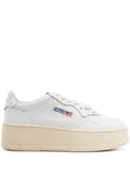 Autry Medalist platform sneakers in white leather